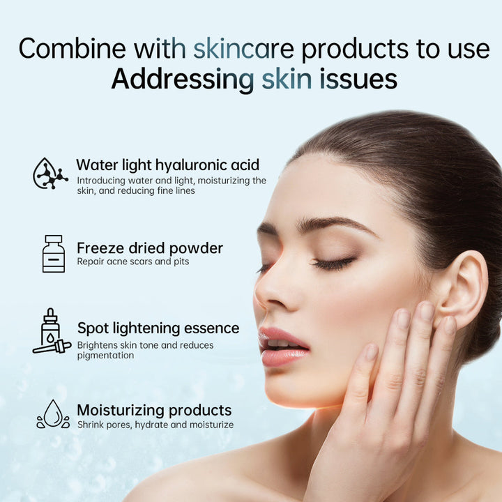 Combine skincare products with Hydra Pen H6 Advanced Serum Infusion Microneedling Pen