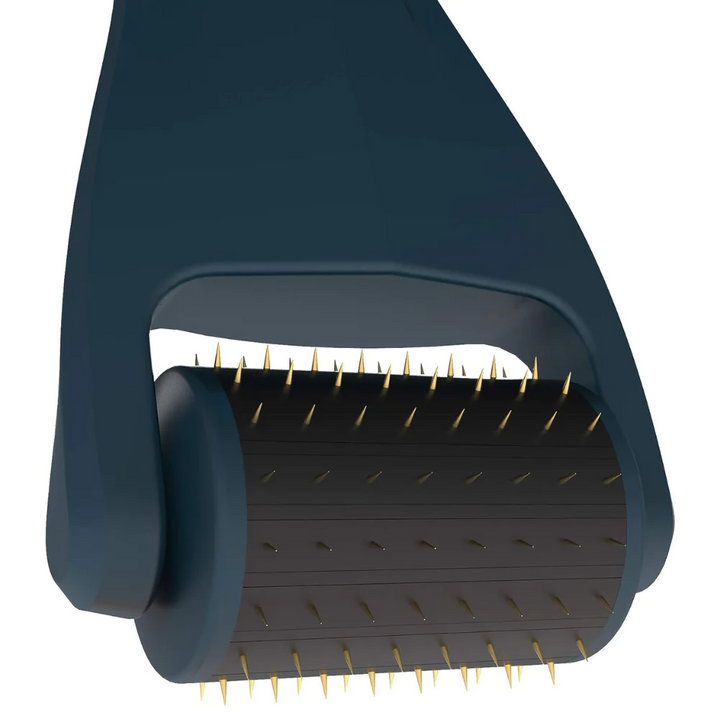  Close up view on tiny 128 pins of  PRO Titanium Derma Roller 