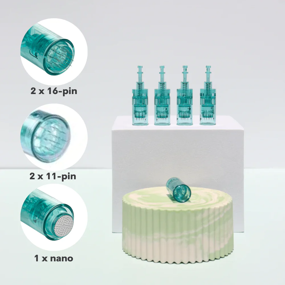 Dr. Pen A6S Face Combo Cartridges (5-pack) with 2 x 16 pin, 2 x 11 pin, 1 x nano pin