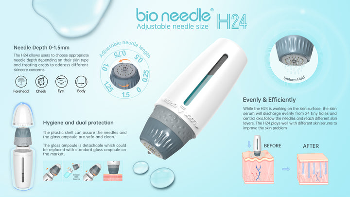 Benefits of Dr. Pen Bio Needle H24 Hydra Adjustable Derma Stamp