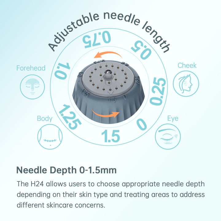 Adjustable needle length of Dr. Pen Bio Needle H24 Hydra Adjustable Derma Stamp