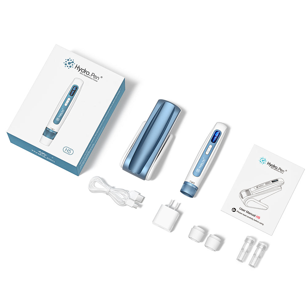 What is in the box for Hydra Pen H5 Serum Infusion Microneedling Pen 