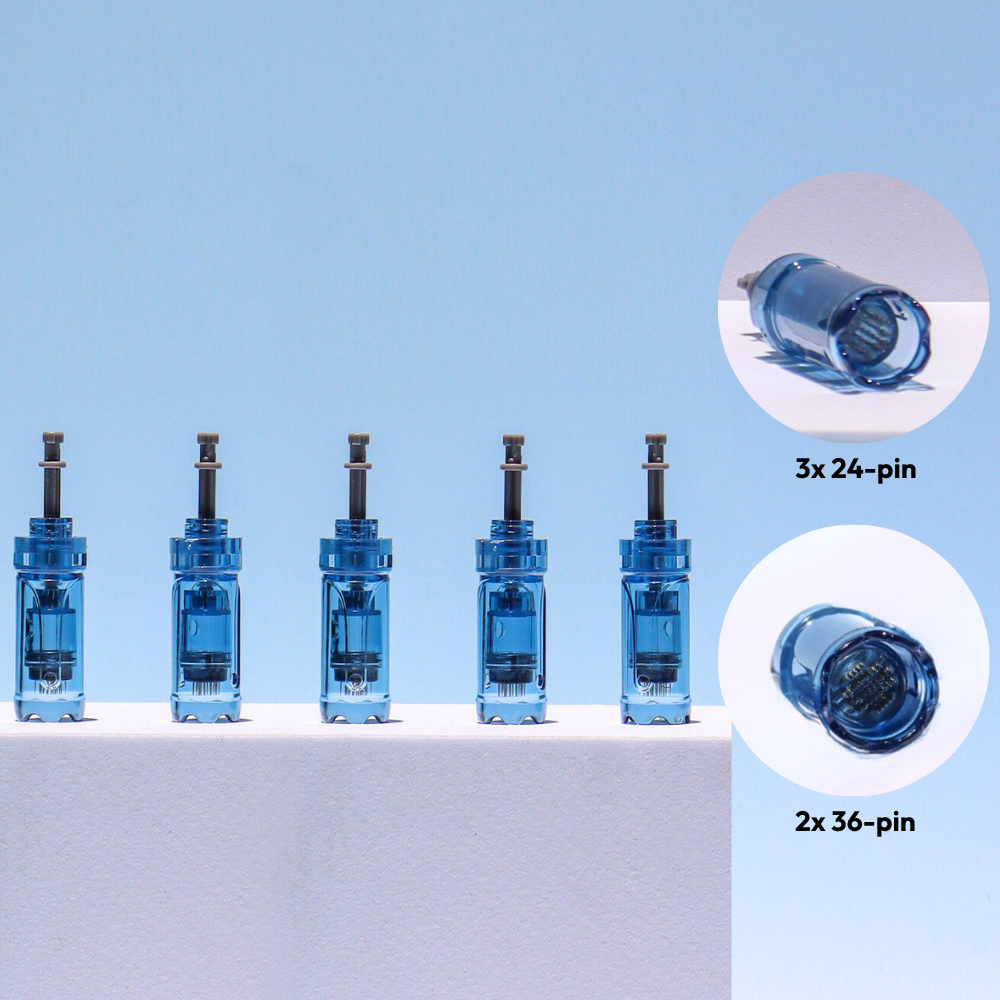 Dr. Pen M8S Hair Growth Combo Cartridges (5-pack) includes 3 x 24 pin & 2 x 36 pin