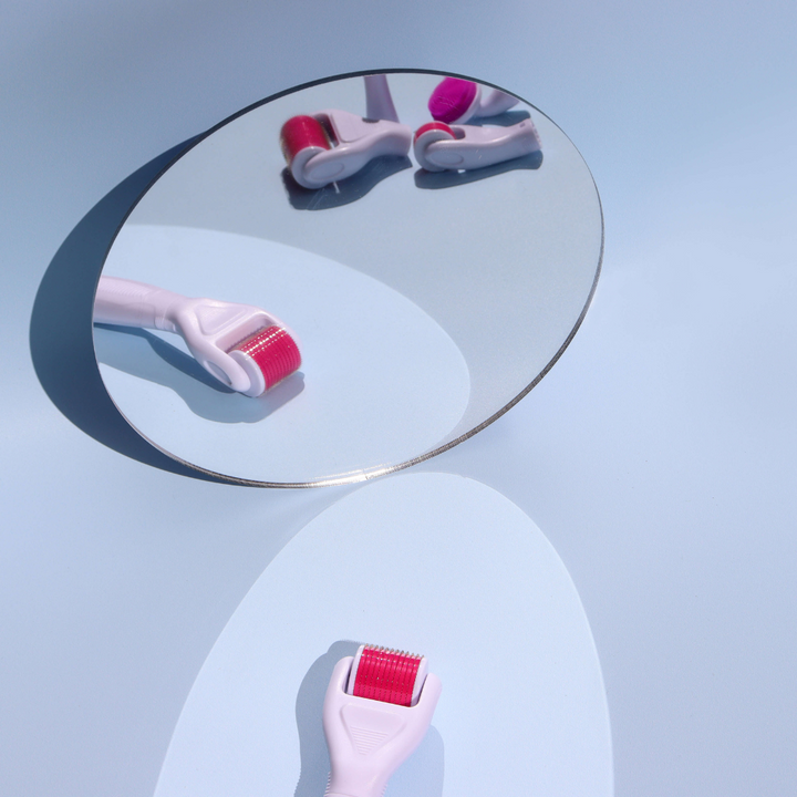  Derma Roller in the mirror