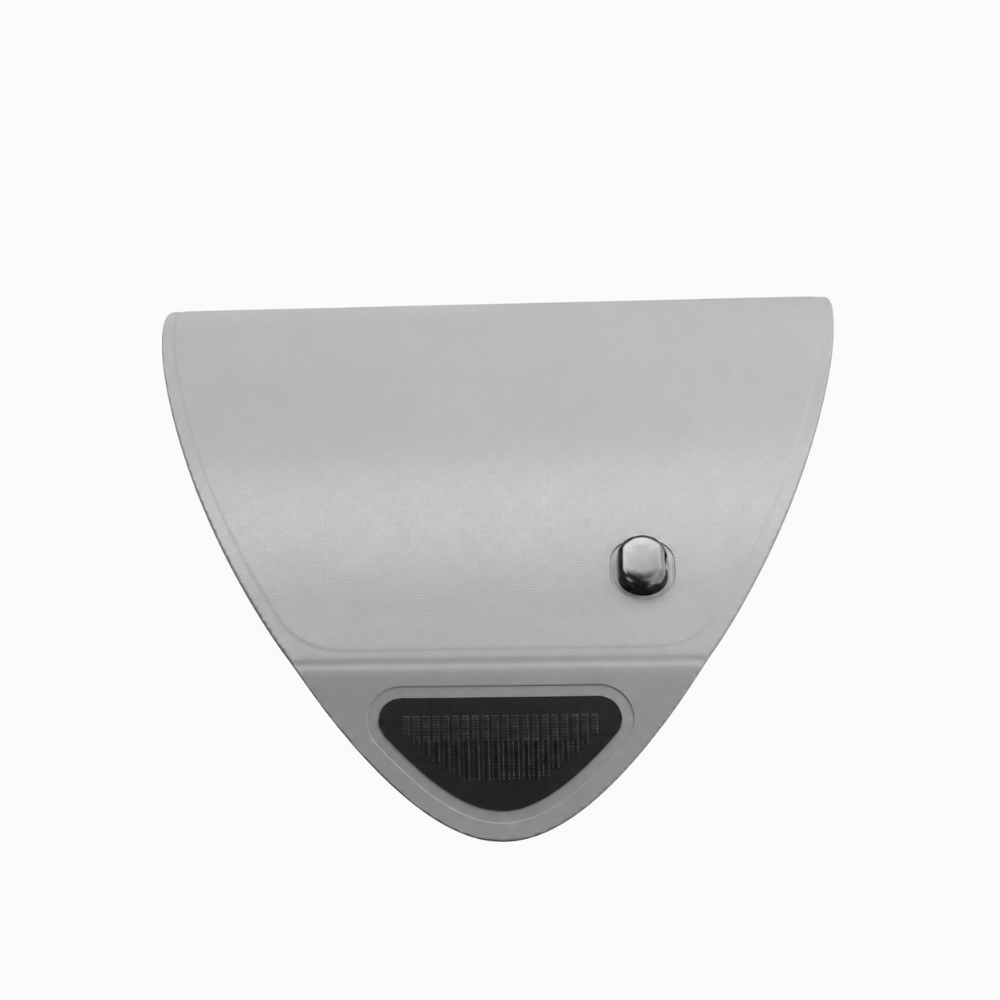 Close-up of the GOOMi FlexiGlow Red Light Therapy Panel showing the side control button and details. 