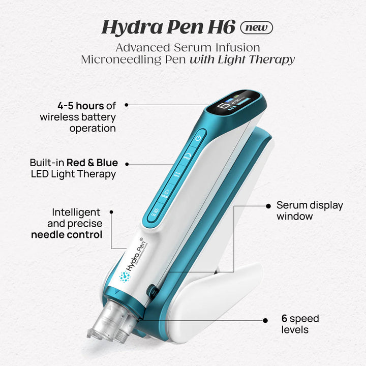 Hydra Pen H6 microneedling pen key features