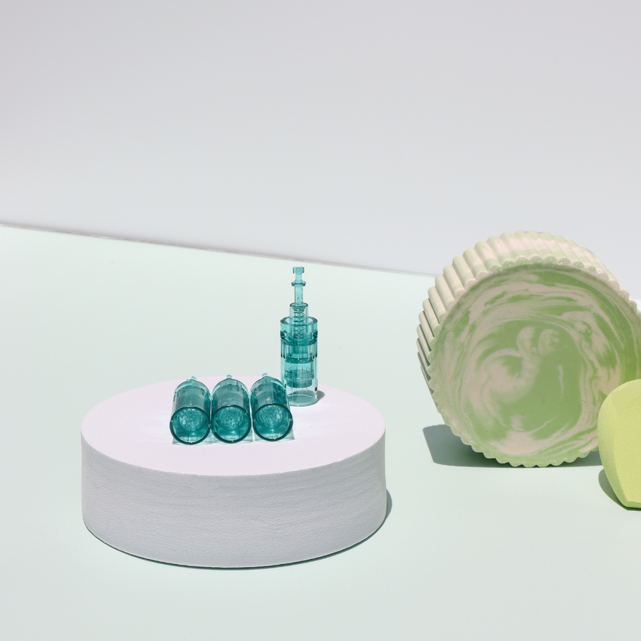  16-Pin needle Dr. Pen cartridge on display, compatible with the A6S Microneedling Pen.