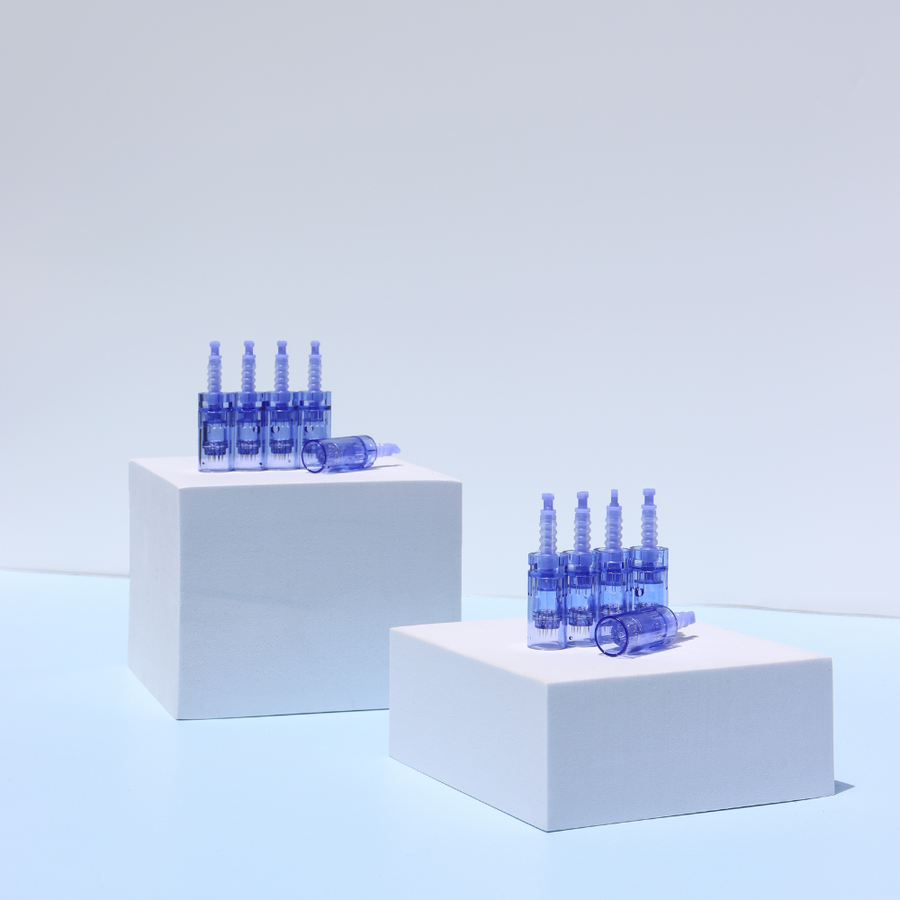 12 Pin Replacement Cartridge for A6 Ultima Microneedling Pen on display