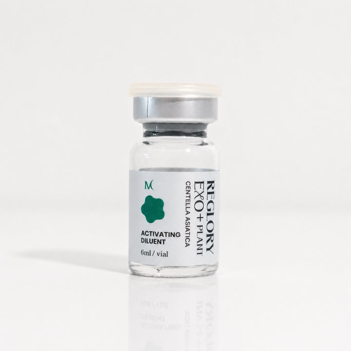 Reglory EXO+Plant Centella Asiatica activating diluent vial, 6ml, on a white studio background