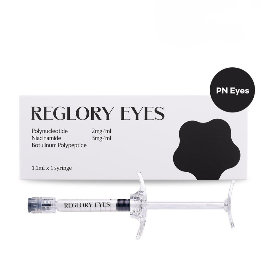 Reglory EYES – Advanced Eyes & Facial Rejuvenator packaging and syringe. 