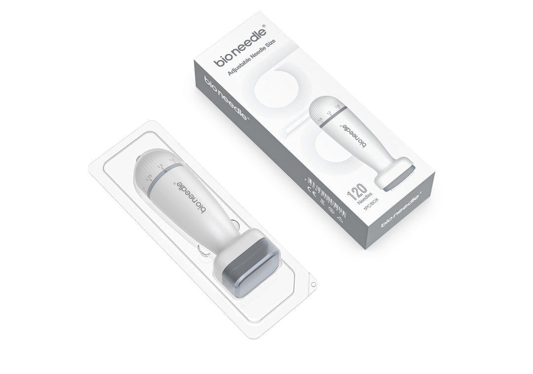 Bio Needle Justerbar Derma Stamp Micro Needling-verktyg för hårväxt