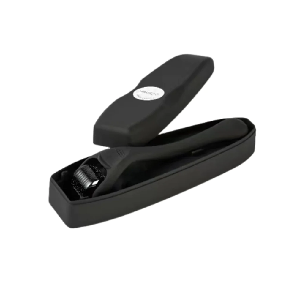 beard growth derma roller inside protection case