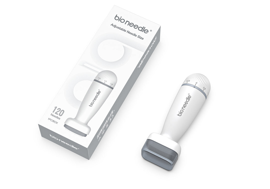 Bio Needle Justerbar Derma Stamp Micro Needling-verktyg för hårväxt